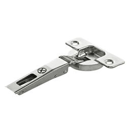 Series 200 94° Opening Thick Door Hinge, 45mm Bore Pattern, Silentia+ Soft-Closing, Inset, Nickel-Plated, Dowelled