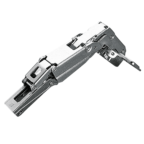 Series 200 165° Opening Hinge, 45mm Bore Pattern, Free-Swinging, Half Overlay, Nickel-Plated, Dowelled