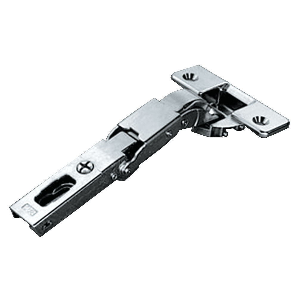 Series B 110° Opening Hinge, 45mm Bore Pattern, Self-Closing, Inset, Nickel-Plated, Screw-On
