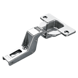 Series F 94° Opening Thick Door Hinge, 52mm Bore Pattern, Self-Closing, Inset, Nickel-Plated, Screw-On