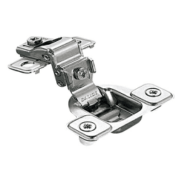 Series S 106° Opening Side-Mount Face Frame Hinge, 45mm Boring Pattern, Self-Closing, 1-1/4" Overlay, Screw-On