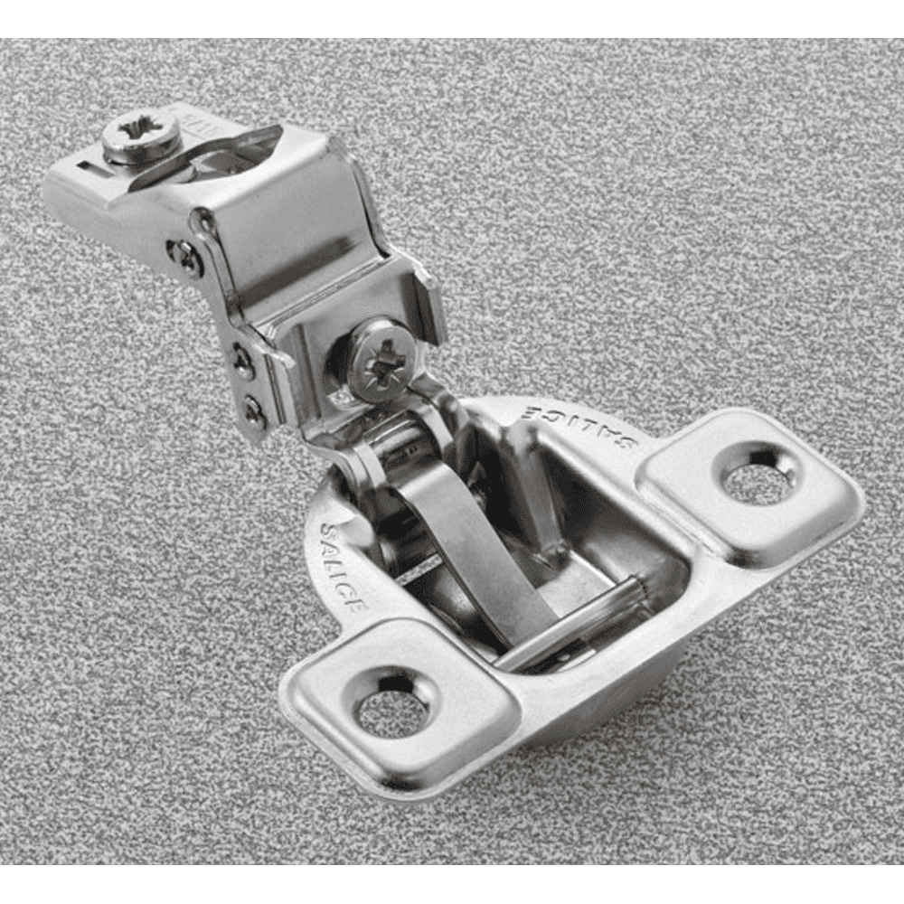 Excentra S 106° Opening Wrap-Around Face Frame Hinge, 45mm Boring Pattern, Self-Closing, 1-5/16" Overlay, Screw-On