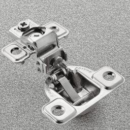 Series S 106° Opening Side-Mount Face Frame Hinge, 45mm Boring Pattern, Self-Closing, 1-5/16" Overlay, Screw-On