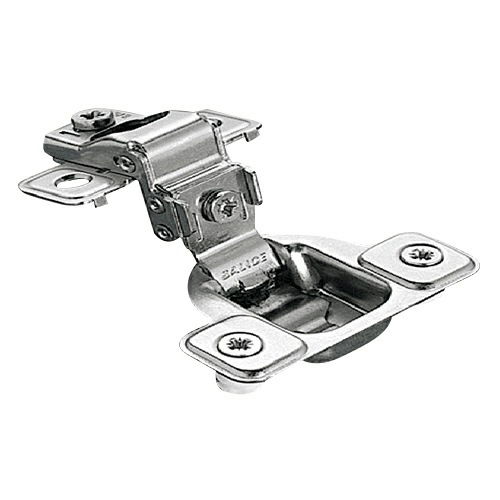 Series S 106° Opening Side-Mount Face Frame Hinge, 45mm Boring Pattern, Self-Closing, 1-3/8" Overlay, Screw-On