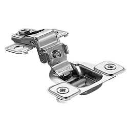 Series S 106° Opening Side-Mount Face Frame Hinge, 45mm Boring Pattern, Self-Closing, 1-3/8" Overlay, Screw-On