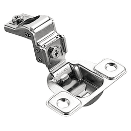 Excentra S 106° Opening Wrap-Around Face Frame Hinge, 45mm Boring Pattern, Self-Closing, 1" Overlay, Dowelled