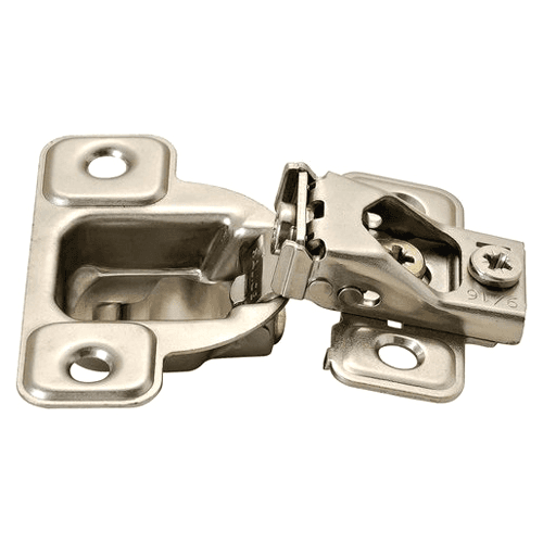 Excenthree S 106° Opening Side-Mount Face Frame Hinge, 45mm Boring Pattern, Self-Closing, 3/4" Overlay, Dowelled