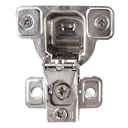Series S 106° Opening Side-Mount Face Frame Hinge, 45mm Boring Pattern, Self-Closing, 9/16" Overlay, Dowelled