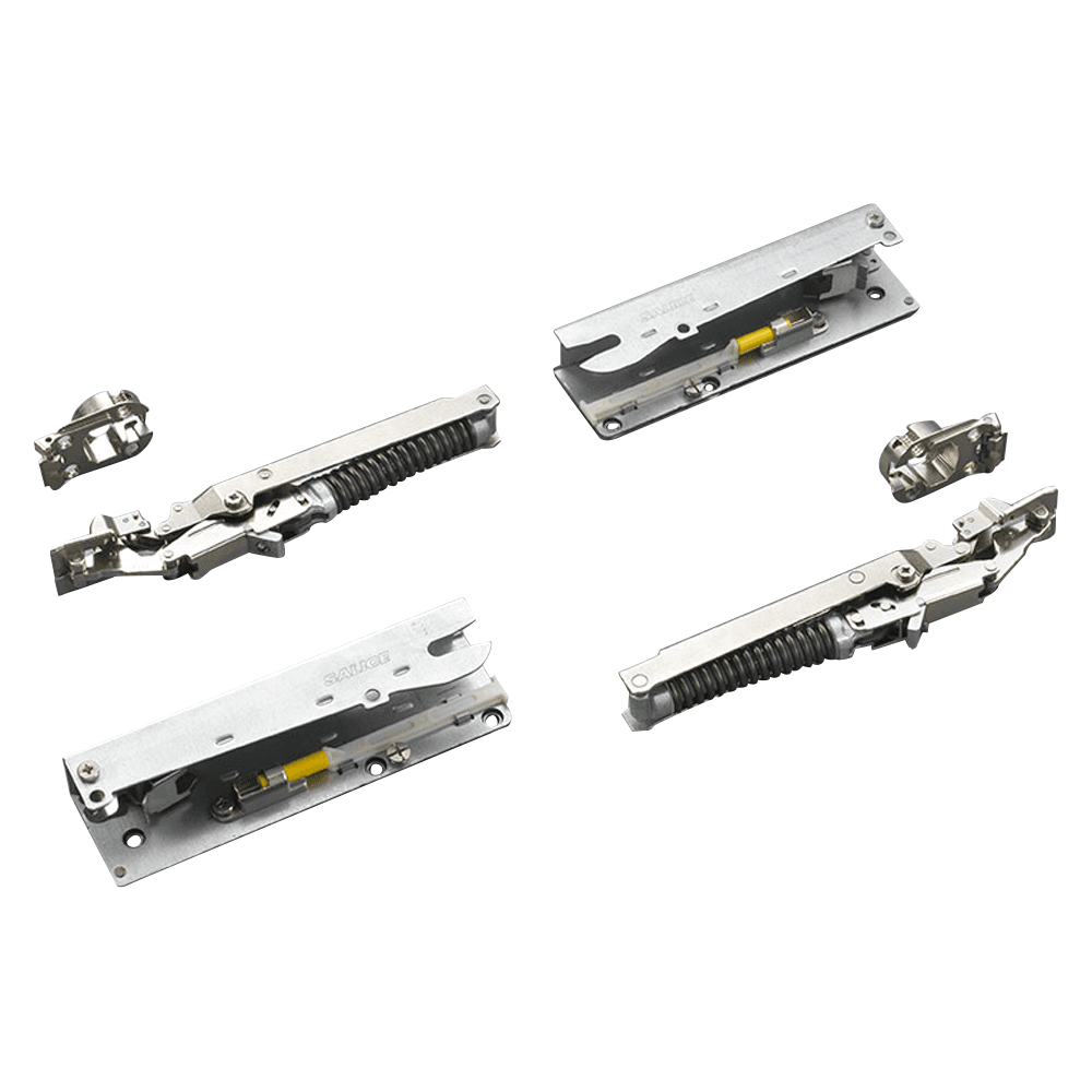W" Wind Lift System with Soft-Closing, White Spring/Free-Swinging