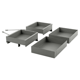 Side /Bottom-Mount Two Pull-Out Shelves, Anthracite Gray