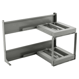 2-Tier Space Organizer Shelves Pull-out, Anthracite Gray