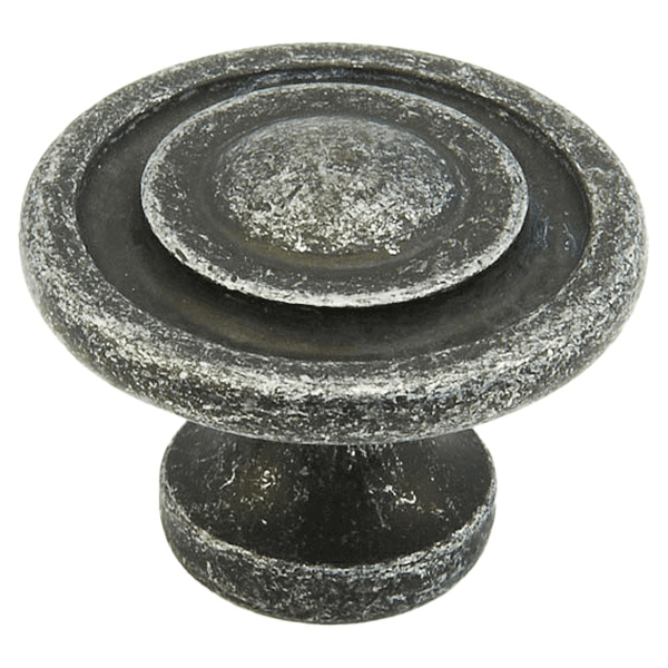 1-3/8" Rustica Round Knob, Vibra Pewter