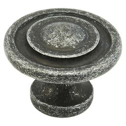 1-3/8" Rustica Round Knob, Vibra Pewter