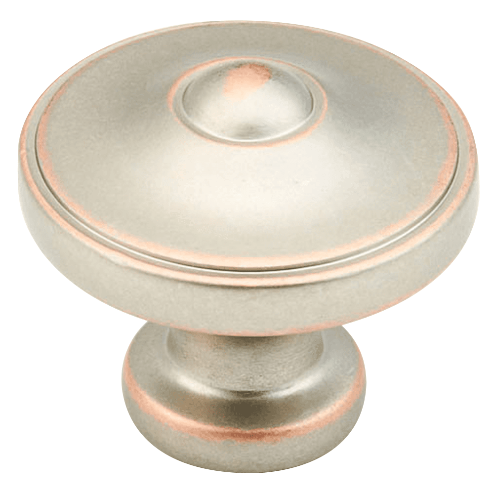 1-3/8" Charlevoix Round Knob, Distressed Nickel/Copper