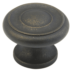 1-1/2" Round Knob, Distressed Bronze