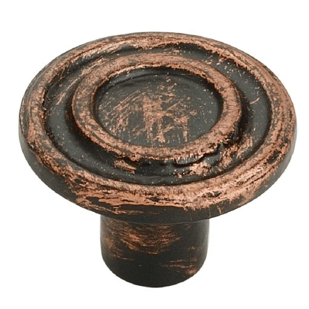 1-1/2" Round Knob, Distressed Copper