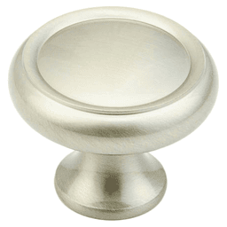 1-1/4" Traditional Round Cabinet Knob, Satin Nickel