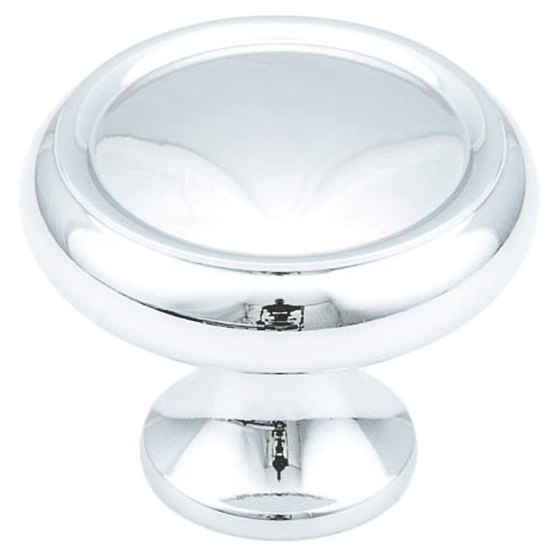 1-1/4" Traditional Round Cabinet Knob, Polished Chrome