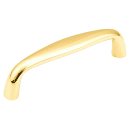3" Traditional Cabinet Pull, Polished Brass