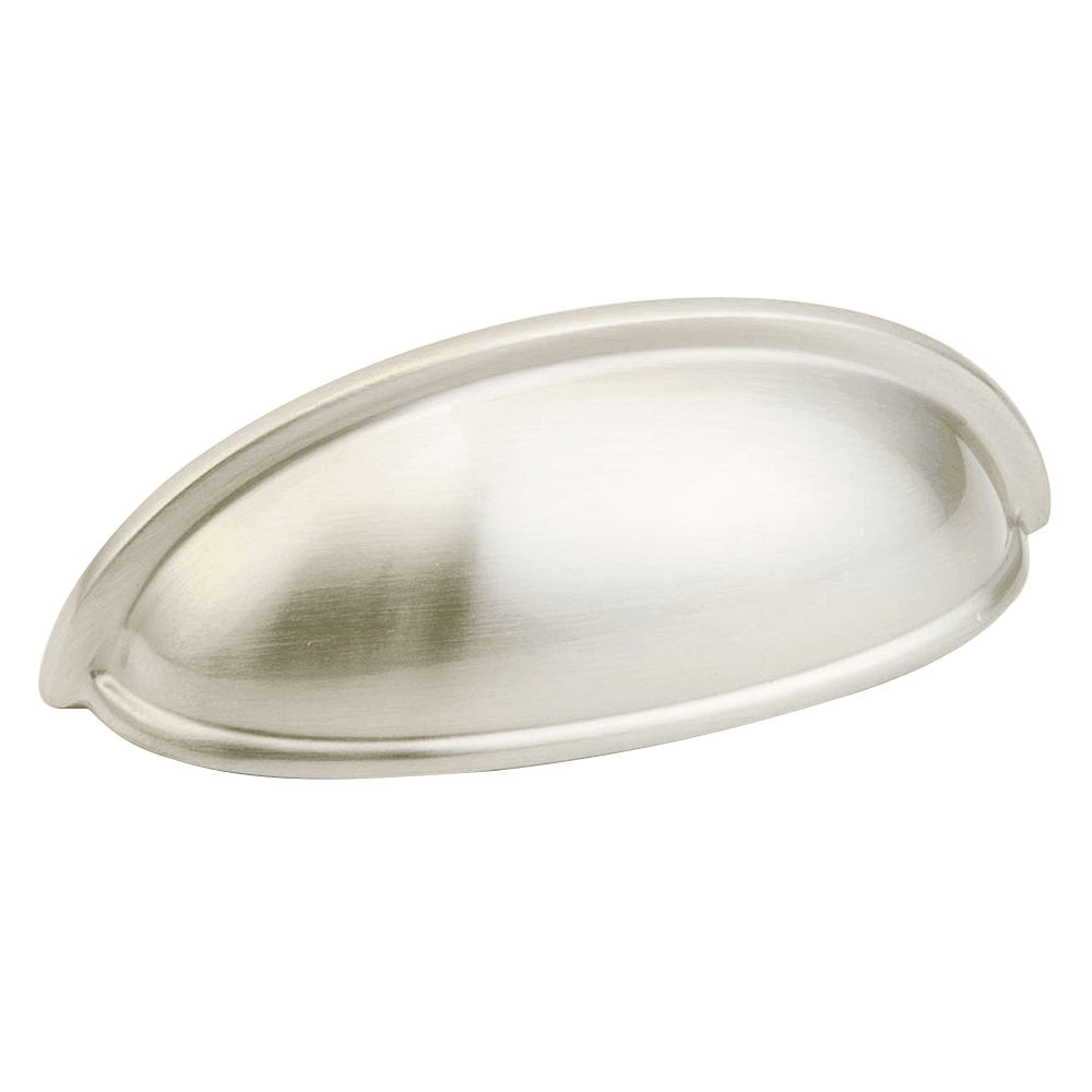 3" Traditional Designs Cup Pull, Satin Nickel, 3-3/4" Length