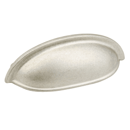 3" Traditional Designs Cup Pull, Distressed Nickel, 3-3/4" Length