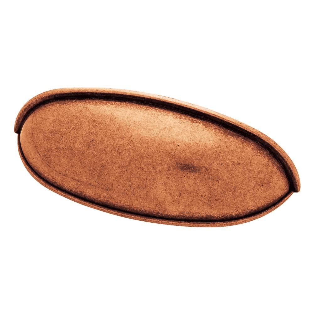 3" Traditional Designs Cup Pull, Distressed Copper