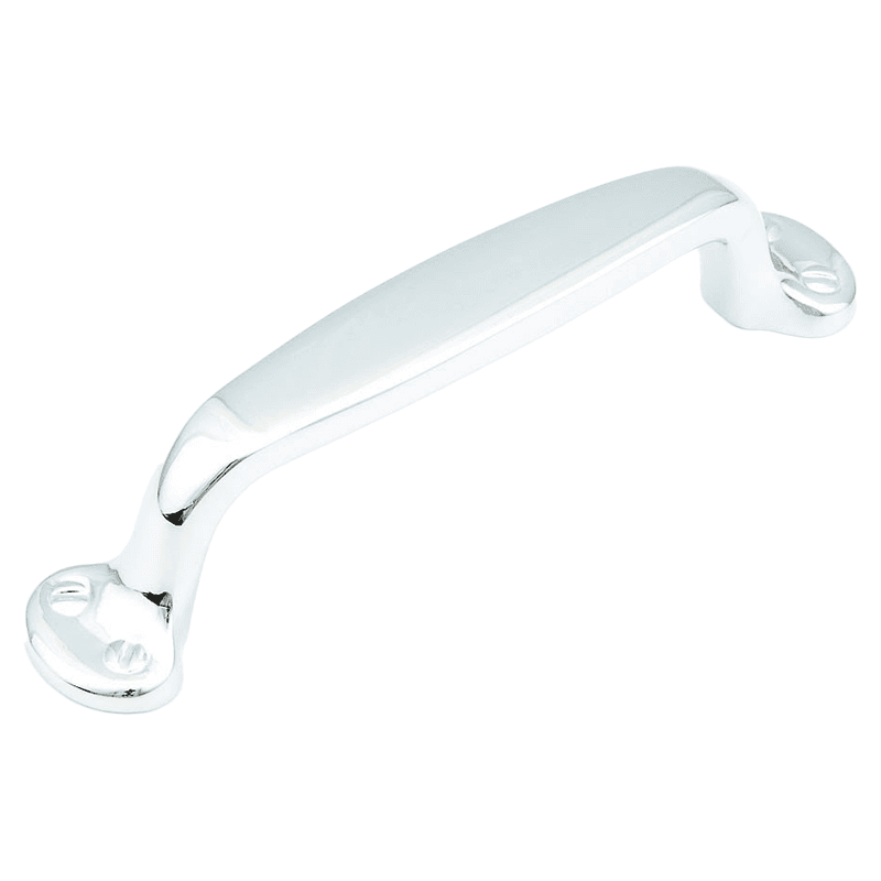 4" Country Cabinet Pull, Polished Chrome