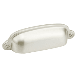 3" Country Cup Pull, Satin Nickel