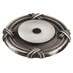 1-1/2" Versaille Backplate Knob, Antique Pewter