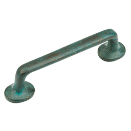 4" Cast Bronze Mountain Handle Pull, Verde Imperiale