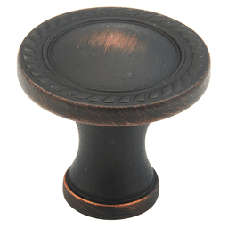 1-3/8" Montcalm Round Knob, Michelangelo Bronze