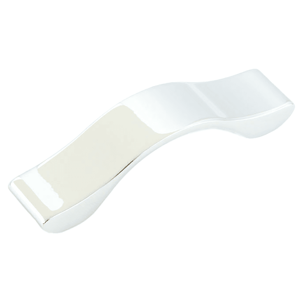 64mm Wave Cabinet Pull, Polished Chrome