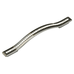 5-1/16" x 6-5/16" Skyevale Contemporary Cabinet Pull, Black Chrome