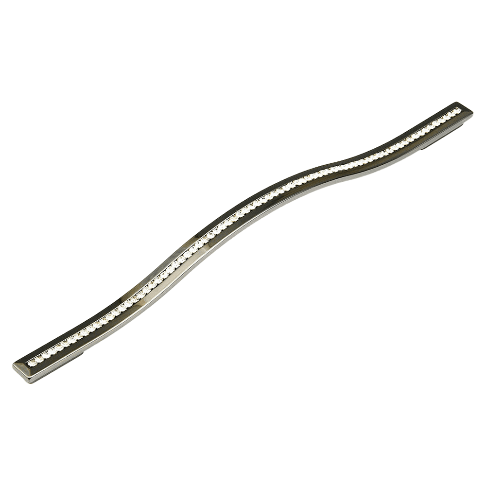 288/320mm Skyevale Contemporary Cabinet Pull, Black Chrome