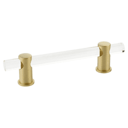 4" Lumiere Cabinet Pull, Satin Brass