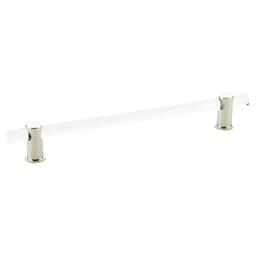 8" Lumiere Cabinet Pull, Polished Nickel