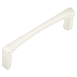 4" x 1-1/8" Italian Contemporary Cabinet Pull, Satin Nickel
