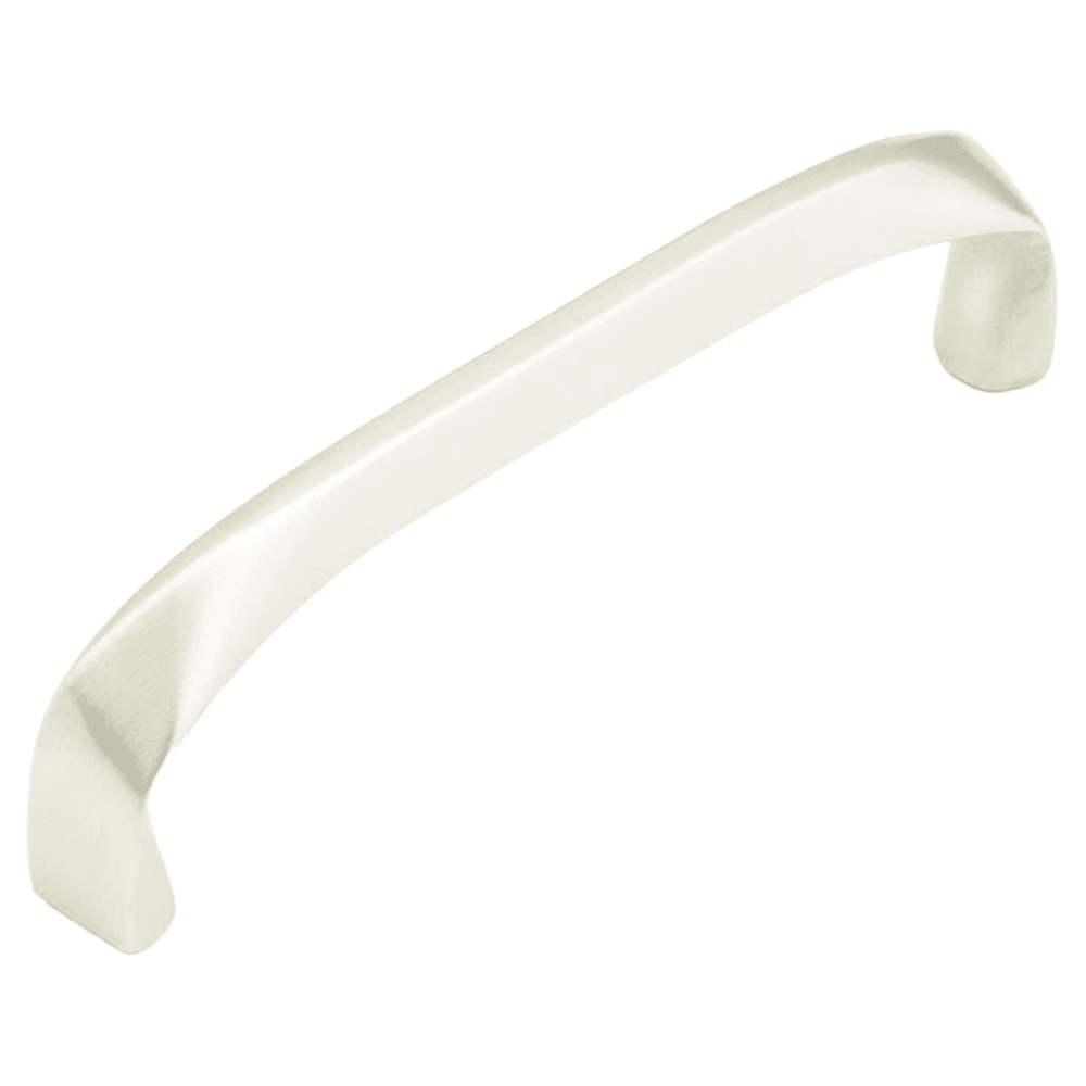 4" x 1-3/16" Italian Contemporary Cabinet Pull, Satin Nickel
