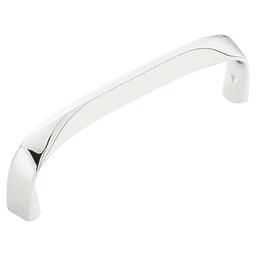 4" x 1-3/16" Italian Contemporary Cabinet Pull, Polished Chrome