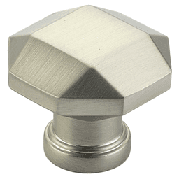 1-1/4" Menlo Park Faceted Cabinet Knob, Satin Nickel