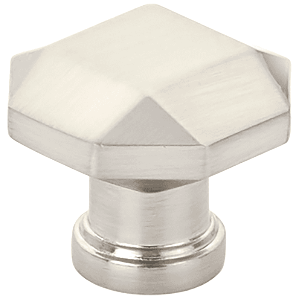 1-1/4" Menlo Park Faceted Cabinet Knob, Brushed Nickel