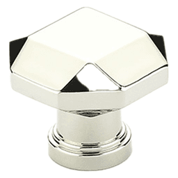 1-1/4" Menlo Park Faceted Cabinet Knob, Polished Nickel