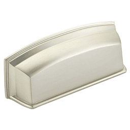 3-1/2" Menlo Park Cup Pull, Satin Nickel