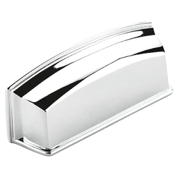 3-1/2" Menlo Park Cup Pull, Polished Chrome