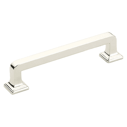 4" Menlo Park Cabinet Pull, Polished Nickel