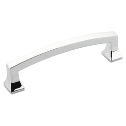 4" Menlo Park Arched Cabinet Pull, Polished Chrome