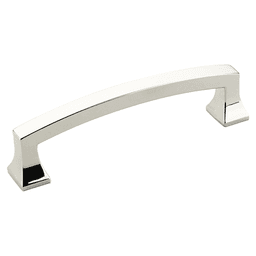 4" Menlo Park Arched Cabinet Pull, Polished Nickel