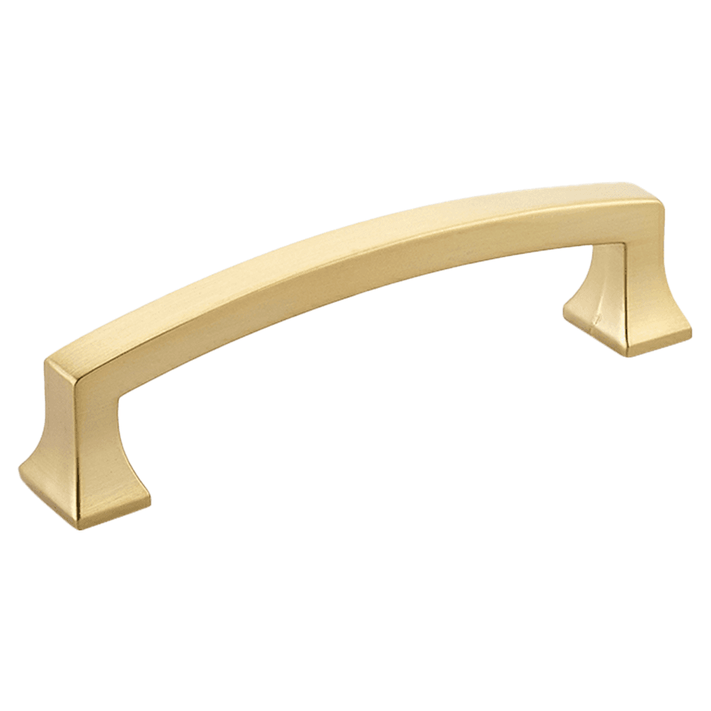 4" Menlo Park Arched Cabinet Pull, Signature Satin Brass