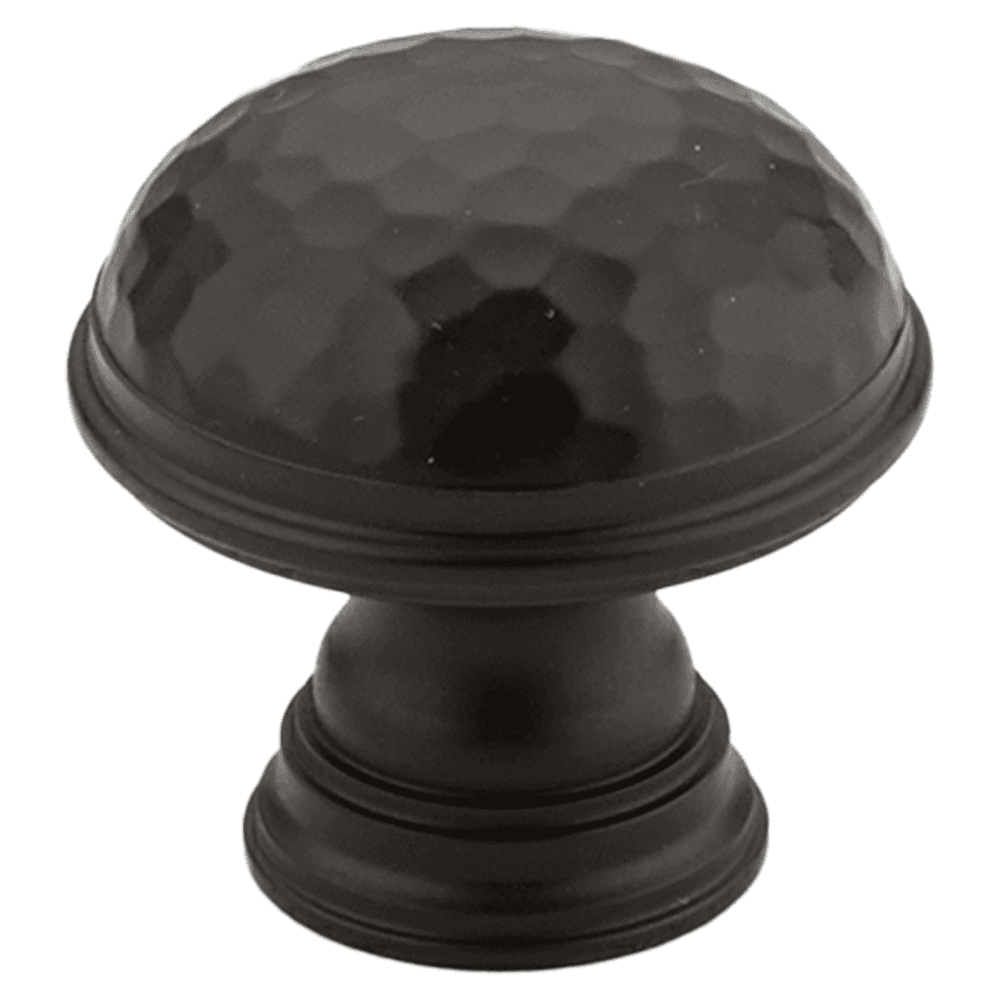 1-1/4" Atherton Hammered Plain Edge Cabinet Knob, Oil Rubbed Bronze
