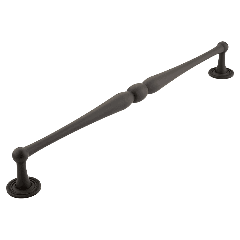 15" Atherton Knurled Footplate Appliance Pull, Oil Rubbed Bronze